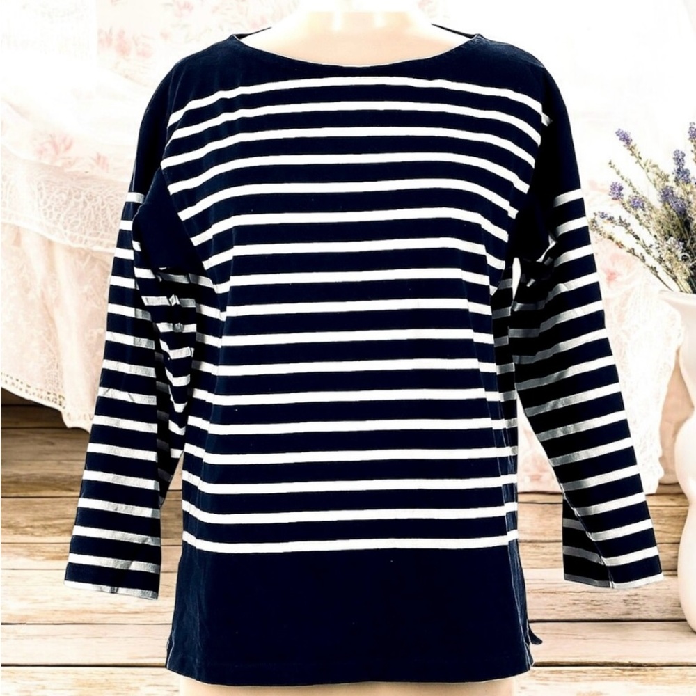 J.Crew Oversized Boatneck 3/4 Sleeve Top